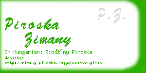 piroska zimany business card